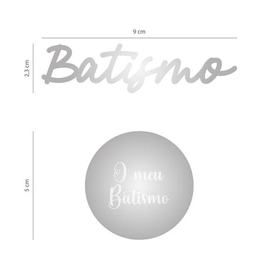 Aplique Prata Batismo
